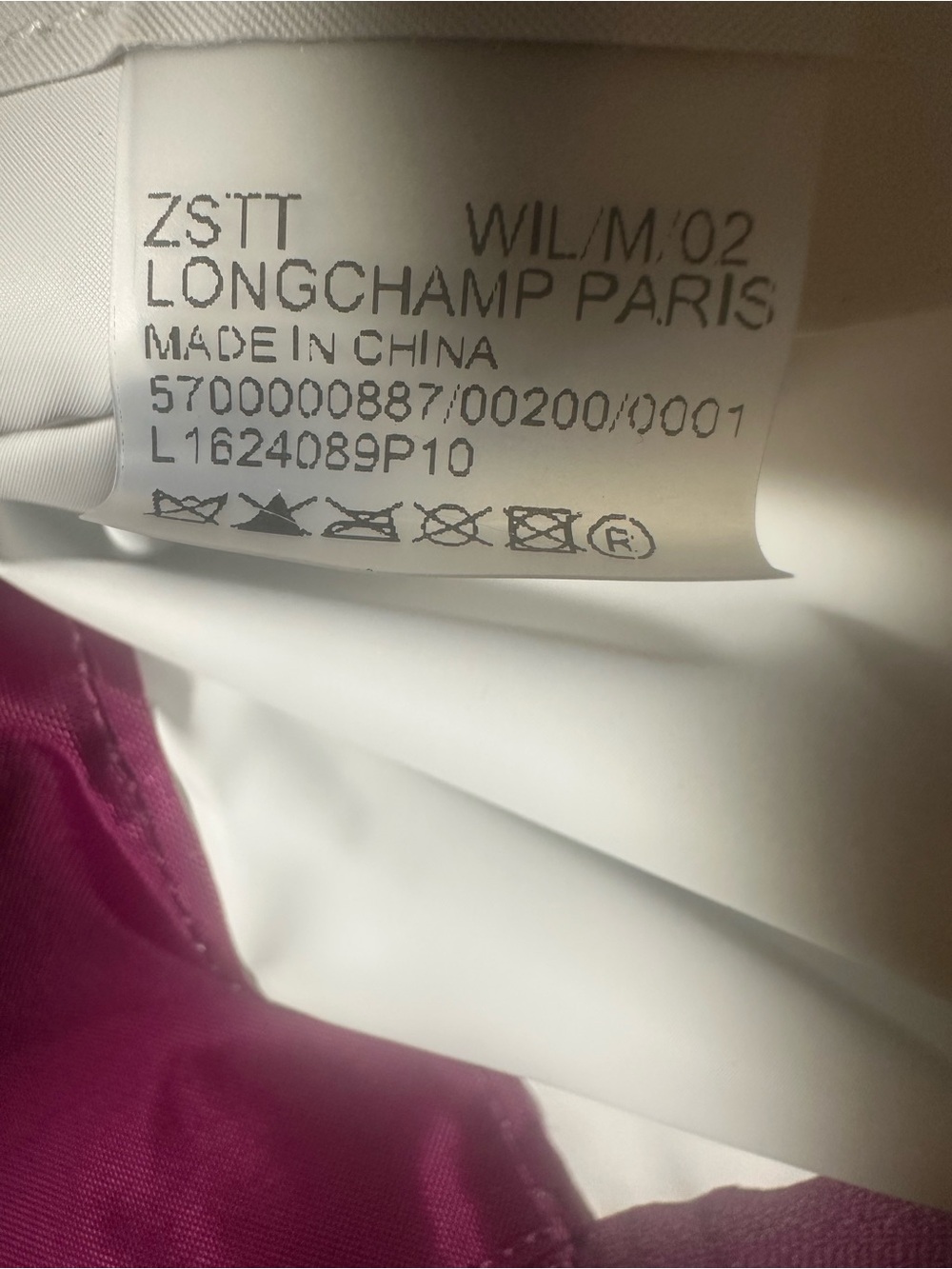 Longchamp le Pliage Burgundy - Nylon Fold-Out Bag, Travel, Large NWOT - Picture 6 of 7